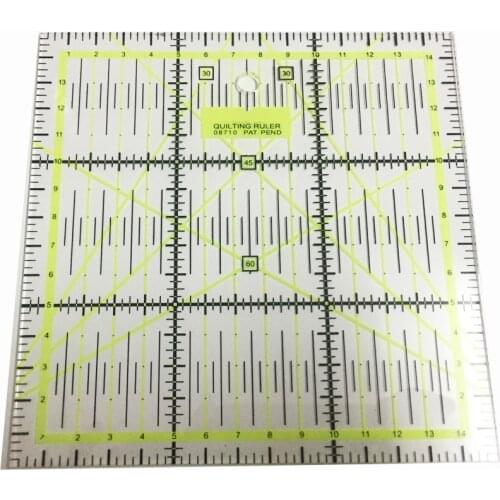 New Rulers 1pcs Home Garden Arts Crafts Sewing Needle Arts Craft Sewing Tools Accessory 15 * 15cm *0.3cm Patchwork Ruler 08710