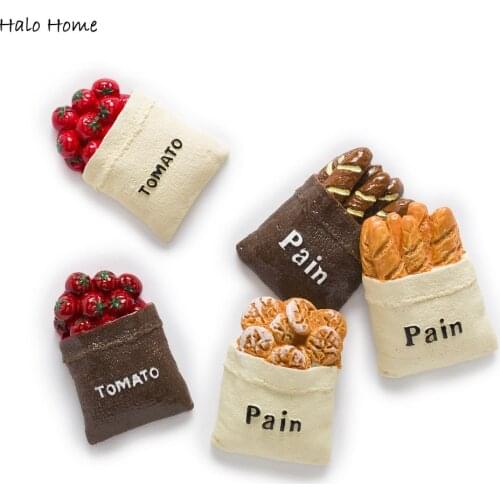 1 Piece Simulation Miniature Tomato Bread Resin Flatback Scrapbooking Card Craft Making Cabochon DIY Embellishment 60x40mm