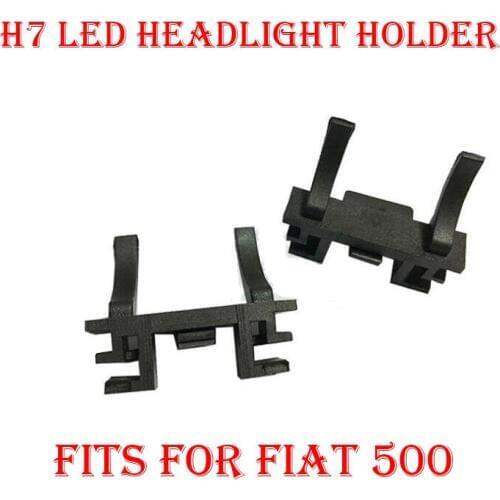 2PCS H7 LED Headlight Conversion Kit Bulb Holder Adapter Base Retainer Socket For Fiat 500 Ford Focus 2017 Low Beam Halogen HID