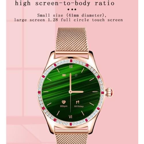 2021 Fashion Women Gift dial and call Smart Watch Waterproof Heart Rate Blood Pressure Monitor bluetooth Smartwatch For Ladies