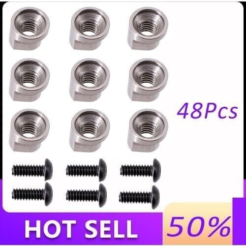 48pcs 303 Steel M-lok/Keymod Standard Screw Nut Rifle Handguard Rail Replacement Military for Airsoft M4 Paintball Accessories