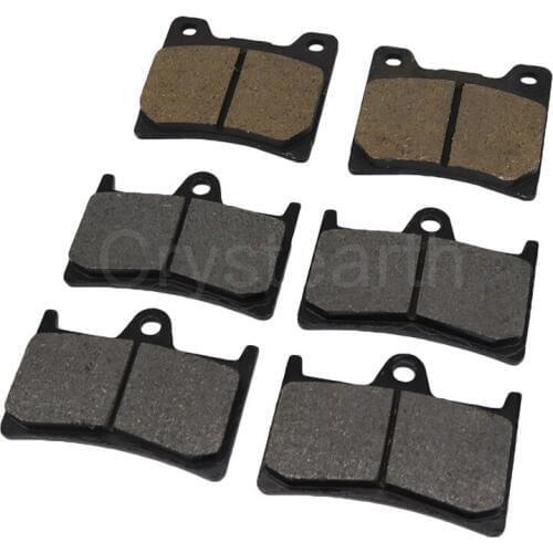 6pcs/set Motorcycle Front & Rear Disc Brake Pads For YAMAHA YZF1000 YZF 1000 R1 THUNDERACE 1996-2001 1997 1998 1999 2000