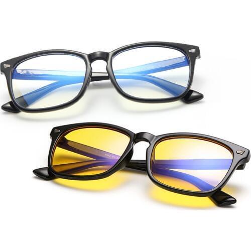Acetate Eyeglasses Frame Clear Yellow Lens Optical Glasses Anti-blue Ray Computer Glasses Eyewear Spectacle Frames for Women Men