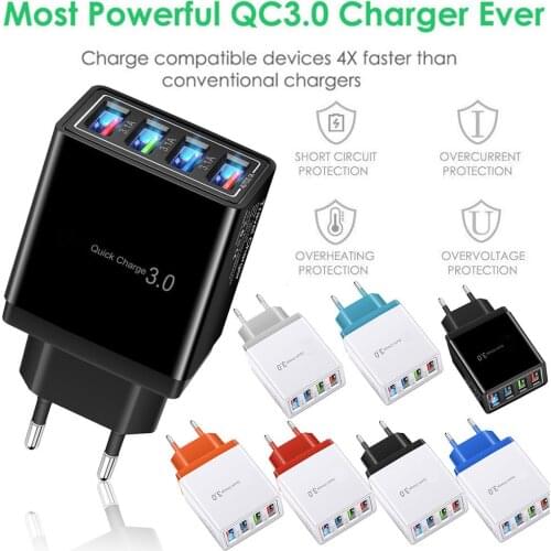 Quick Charge 3.0 For iPhone Charger Wall Fast Charging For Samsung S10 S9 S8 Plug Xiaomi Mi Huawei Mobile Phone Chargers Adapter