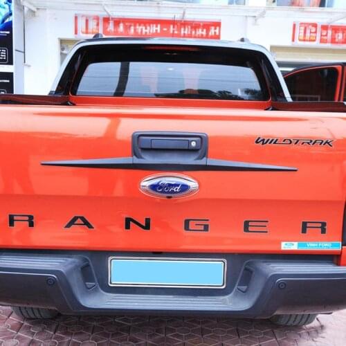 Car Styling Black Tailgate Trim For Ford Ranger T6 T7 T8 2012-2019 2020 Wildtrak
