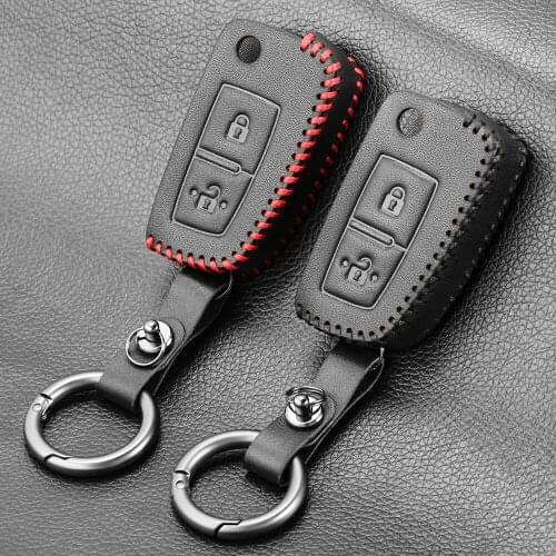 Black Leather Car Remote Key Cover Case For Nissan Qashqai J11 X-Trail Juke Micra Murano Tiida Maxima Altima Pulsar Accessories