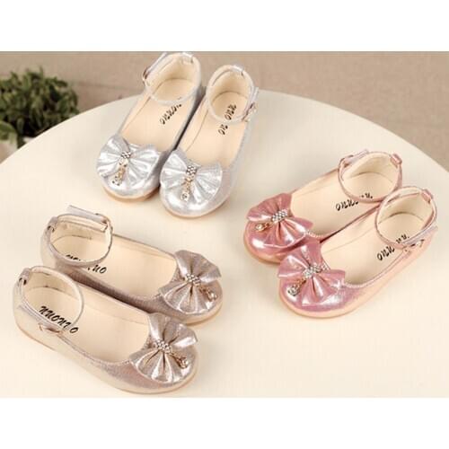 Children Infant Kids Baby Girls Bowknot Crystal Dance Shallow Single Shoes childrens shoes for girls diy baby shoes dropship