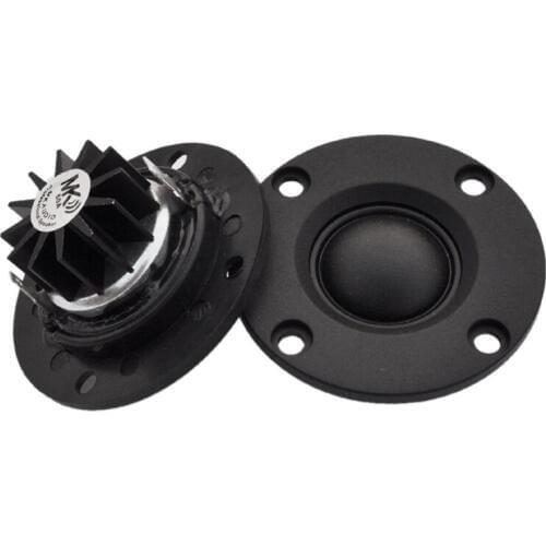 Tweeter Speaker 6 Ohm 30W Hifi Soft Dome Silk Film Treble Loudspeaker Neodymium Toothed Heat Sink 2Pcs