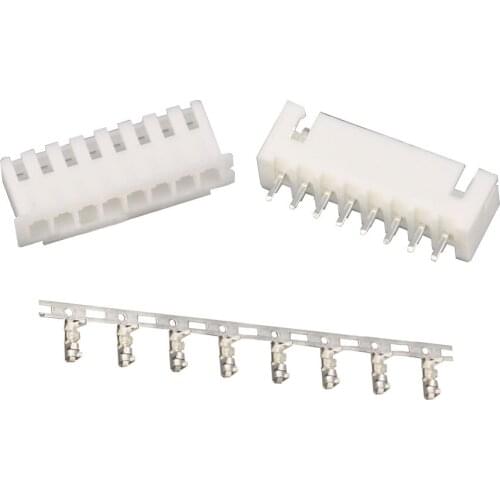XH2.54-8P 8Pin Straight needle spacing 2.54mm connectors Male and Female Plug + terminals