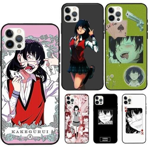 Ikishima Midari Kakegurui Anime For iPhone 7 8 Plus X XS XR Case Rubber Cover For iPhone 12 Mini 11 Pro Max Soft Case