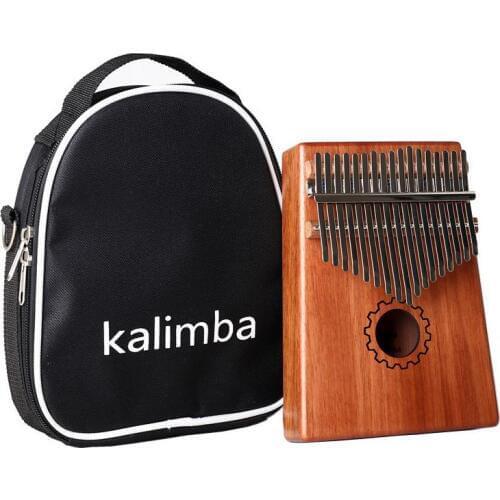 GECKO 17 Keys Kalimba Mbira African Mahogany Finger Thumb Piano Wooden Keyboard Percussion Musical Instrument Gift K-T17M