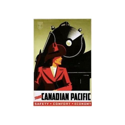 Canadian Pacific Canada Train Travel Tour Classic Vintage Retro Poster Canvas Painting DIY Wall Paper Posters Home Decor Gift