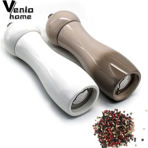 6"Ceramic Manual Pepper With Adjustable Coarseness Salt And Pepper Mill Herb Grinder Spice Mill Multifunction Cruet Kitchen Tool