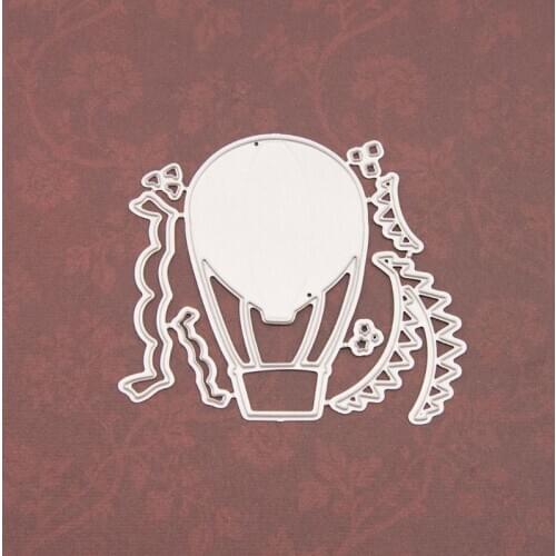 Hot Air Balloon Metal Cutting Dies Stencil Scrapbooking DIY Album Stamp Paper E56E