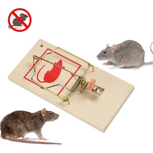 Reusable Wooden Mouse Traps Bait Mice Vermin Rodent Pest Control Mousetraps Trap Home Garden Outdoor Use Pest Control