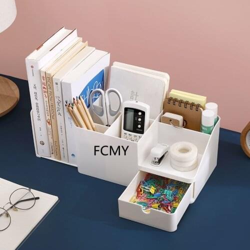 2021 New Ins Desktop Multifunction Storage Box Desk Shelf Student Dormitory Desk Finishing Artifact Drawer Box Storage Desk