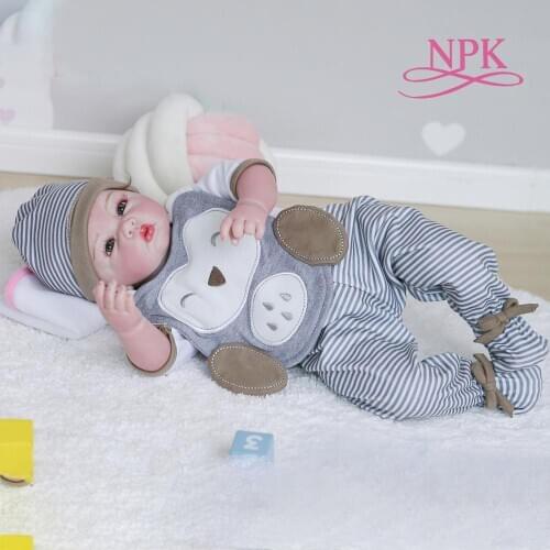 NPK 50CM reborn silicone baby 100% handmade detailed painting collectibles art doll soft body
