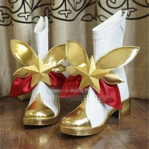 The Game LOL JINX Cosplay Star Of The Guardian Of The Magic Girl Custom Cosplay Shoes+Free Shiping C
