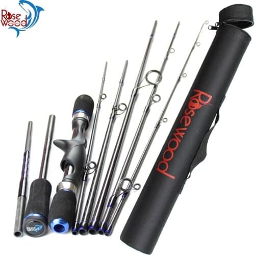 RoseWood 8-Piece MH Portable Travel Fishing Rod/ Spinning Casting Handle In One Rod/ 10-30g 15-45g Lure Weight Bass Rod
