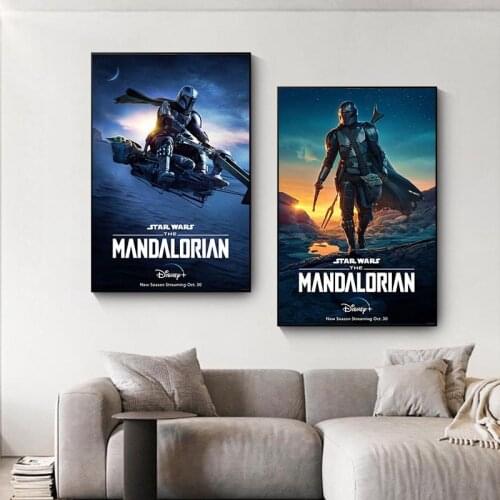 Disney The Mandalorian Anime Canvas Paintings Movie Popular Posters Wall Art Room Decor Prints Picture for Kids Home Decoration