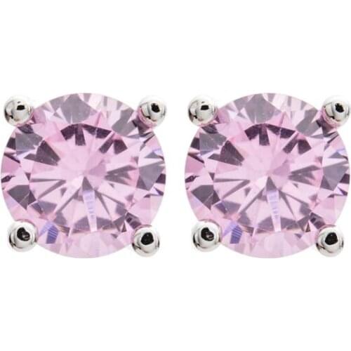 Various color specifications round zircon rhinestone glass womens small stud earrings female/girl wedding party earrings ER-327