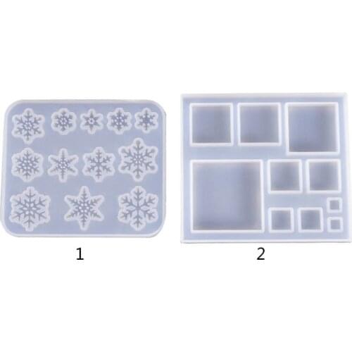 Silicone Molds Snowflake Square Jewelry Mold DIY Jewellery Making Accessories UV Resin Tool