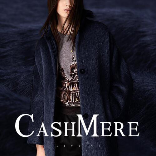 Super luxury double-decked alpaca fabric autumn and winter fashion cashmere wool fabric wholesale high quality wool cloth