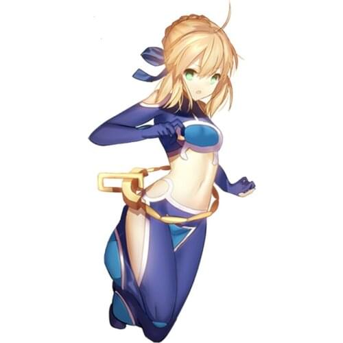 Super Sexy Car Stickers Hot Girl Anime Saber Render Beauty Vinyl Car Van Window Laptop Fridge Decal Waterproof Car Sticker