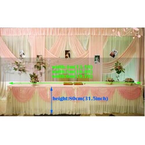 Wedding supplies Fashion Ice Silk Solid Table Skirt Wedding Table Skirt luxurious wedding decoration