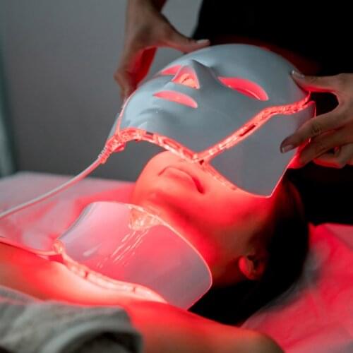 LED Face Mask Red Blue Light Therapy Facial Skin Care Light Photon Mask Skin Rejuvenation Acne Reduction Facial Care Mask