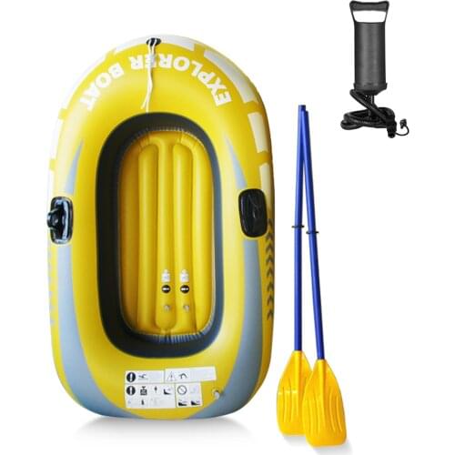 Single Person Thickened Inflatable Boat Canoe Fishing Boat Portable PVC Kayak with Pump Paddle