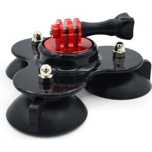 WLJIAYANG Removable Low Angle Secure Tripod 3 Vacuum Car Camera Suction Cup Mount Base with CNC Screw for GoPro Hero 8 7 6 5 4 3