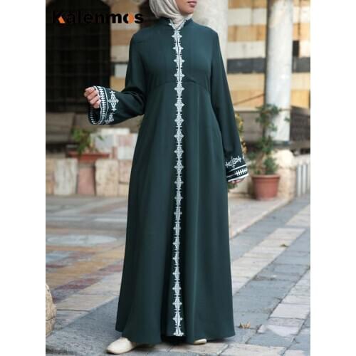 KALENMOS Plus Size 5XL Muslim Abaya Dress Women Musulman Abayas Eid Islamic Clothing Dubai Arab Moroccan Kaftan Djellaba Robe