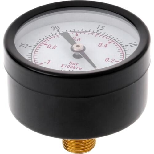 0~-30inHg 0~-1bar Presuure Manometer 50mm Mini Air Vacuum Pressure Gauge Meter Manometer