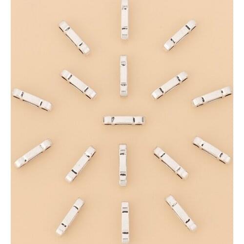 100pcs/Lot Tibetan Silver Rectangle Connector Charms for DIY Bracelet Jewelry Making Accessories 17x5mm