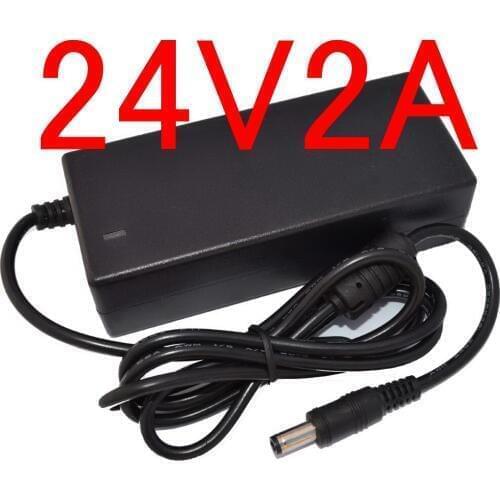 20PCS High quality IC solutions AC 100V-240V DC 24V 2A Switch power supply, 48W LED adapter, DC 5.5*2.1-2.5mm +Free shipping