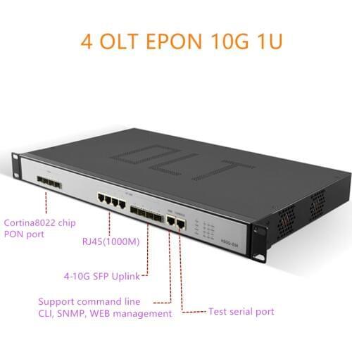 4port EPON OLT 1.25G uplink 10G 4port E04 1U EPON OLT 4 Port For Triple-Play olt epon 4 pon 1.25G SFP port PX20+ PX20++ PX20