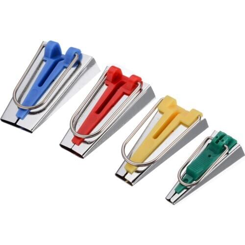 4pcs/set 4 Different Sizes 6mm 12mm 18mm 25mm Fabric Bias Tape Maker Tool Sewing Quilting Sewing Tools Accessory