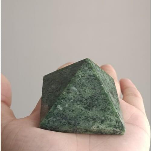 1pc Natural African Green Turquoise stone Pyramid obelisk point Healing Reiki stone