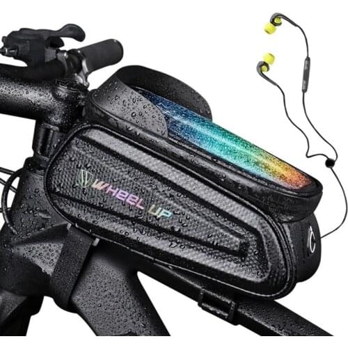 7 Inch Bike Frame Bag Waterproof Bicycle Bag EVA Cycling Storage Pouch Phone Case Bicycle Front Top Tube Bags Bike Accessories