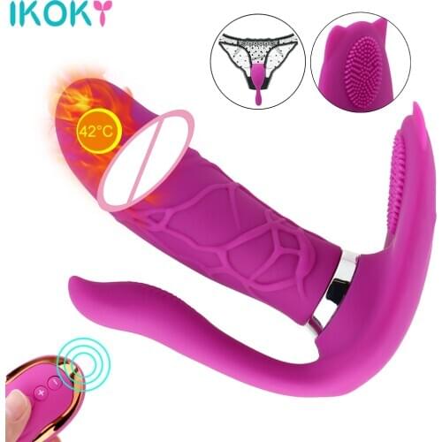 Anal Clitoris Stimulator Wearable Dildo Vibrator Sex Toys for Women Heating Remote Control Masturbator Panties Vaginal massage