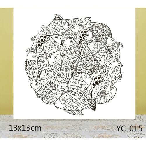 AZSG Cute fat fish Clear Stamps For DIY Scrapbooking/Card Making/Album Decorative Rubber Stamp Crafts