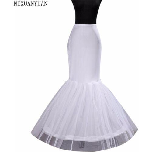 Free Shipping In Stock Wedding Dress Bridal Gown Fishtail Mermaid Wedding Petticoat Underskirt In Stock Bride Use 2021