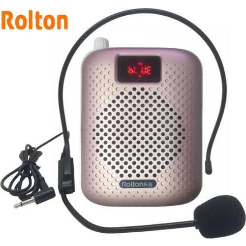 Rolton K500 Bluetooth Megaphone Portable Voice Amplifier Waist Band Clip Support Radio TF MP3 For Tour Guides, Teachers Column