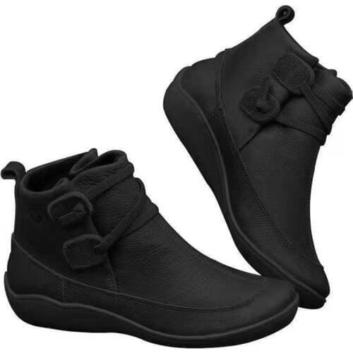 Women Boots Fashion Rubber Pu Casual Round Toe Slip-on Women Boot Shoes New Winter 2020 Chaussure Zapatos Mujer