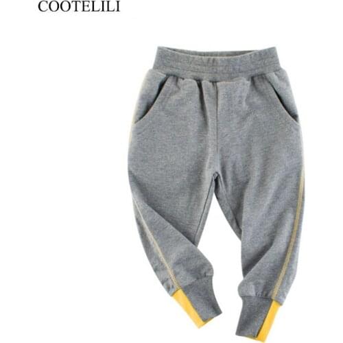 COOTELILI Cute Stripe Boys Sport Pants Girls Trousers Fashion Autumn Casual Kids Pants Teenage Children Clothes For Boys