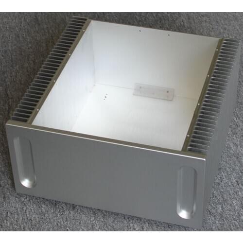 Size D412 W413 H200 All aluminum Non-porous Radiator Class A Rear Chassis Luxury Sandblasting Silver Chassis DIY WA131