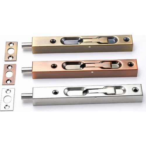 1Pcs 15.3CM (6") 304 Stainless Steel Door Bolt Security Door Guard Lever Action Flush Latch Slide Bolt Lock