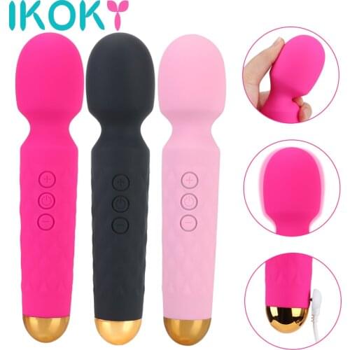 IKOKY Wireless Dildos AV Stick Vibrator Clitoris Stimulator Sex Shop Magic Wand Sex Toys for Women