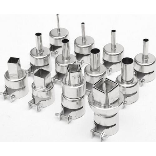 12 pcs Heat Gun Nozzles Kit For 850 Hot Air Soldering Station Repair Tool Accessory Hot Air Station Nozzle